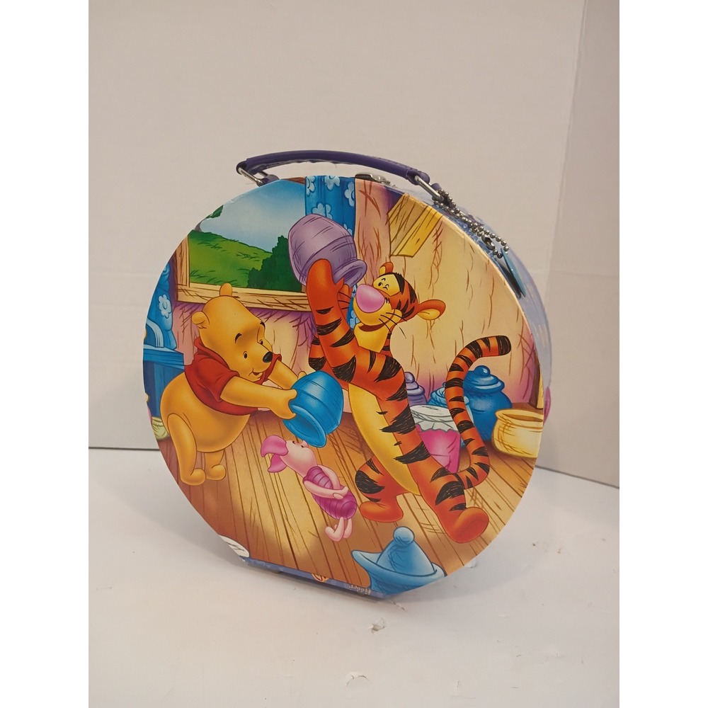 Disney Winnie the Pooh Tigger Piglet Round Storage Case Tri-Coastal Design Box